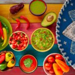 colourful food in bowls