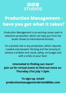 Advert for BBC Event