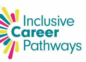 Inclusive Career Pathways logo. A sunburst extending from the C in the word Career.